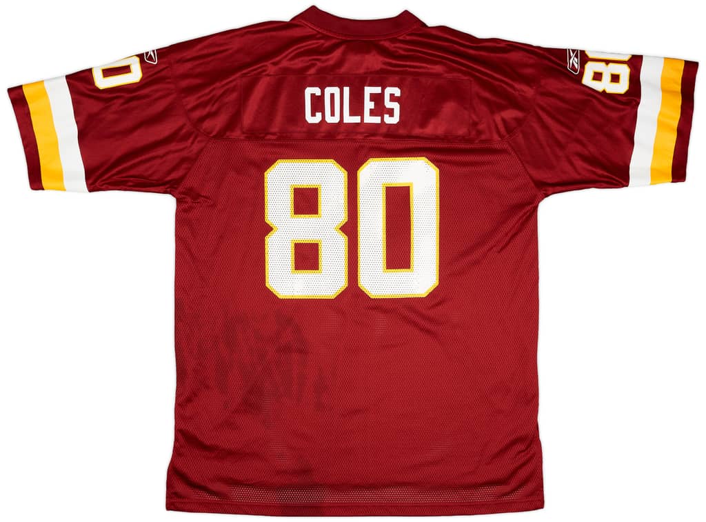 2003-04 Washington Redskins Coles #80 Reebok On Field Home Jersey (Very Good) XL