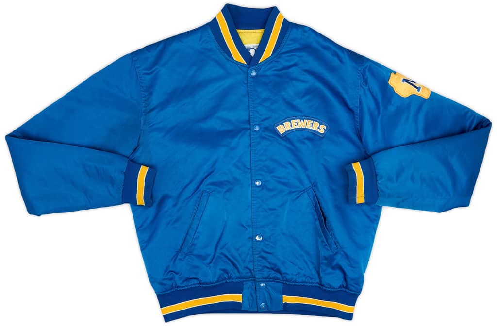 1990-93 Milwaukee Brewers Starter Satin Varsity Jacket (Very Good) L