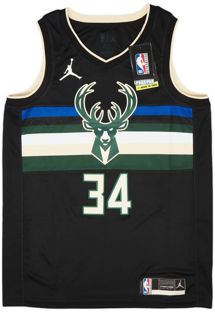 2020-22 Milwaukee Bucks Antetokounmpo #34 Jordan Swingman Alternate Jersey (M)