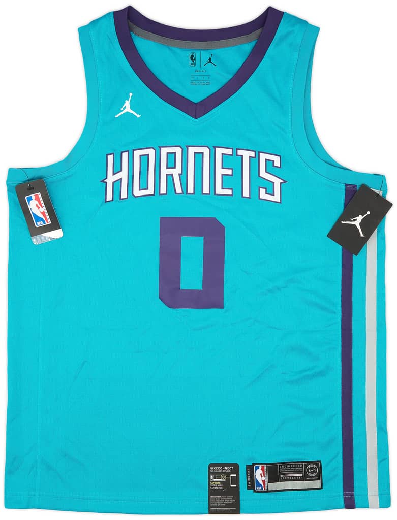 2018-20 Charlotte Hornets Bridges #0 Jordan Swingman Away Jersey (L)