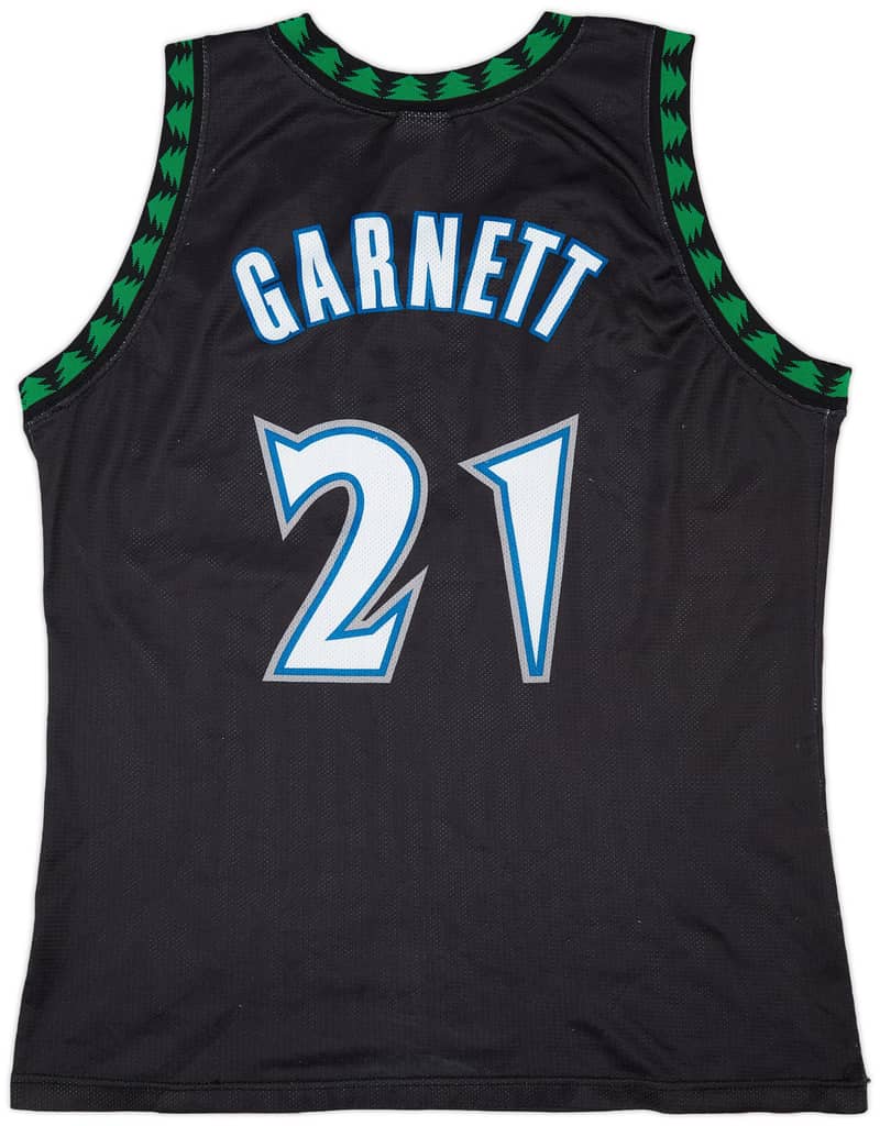 1998-07 Minnesota Timberwolves Garnett #21 Champion Alternate Jersey (Excellent) L