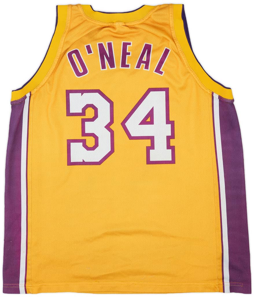 1999-04 LA Lakers O'Neal #34 Champion Home Jersey (Very Good) L