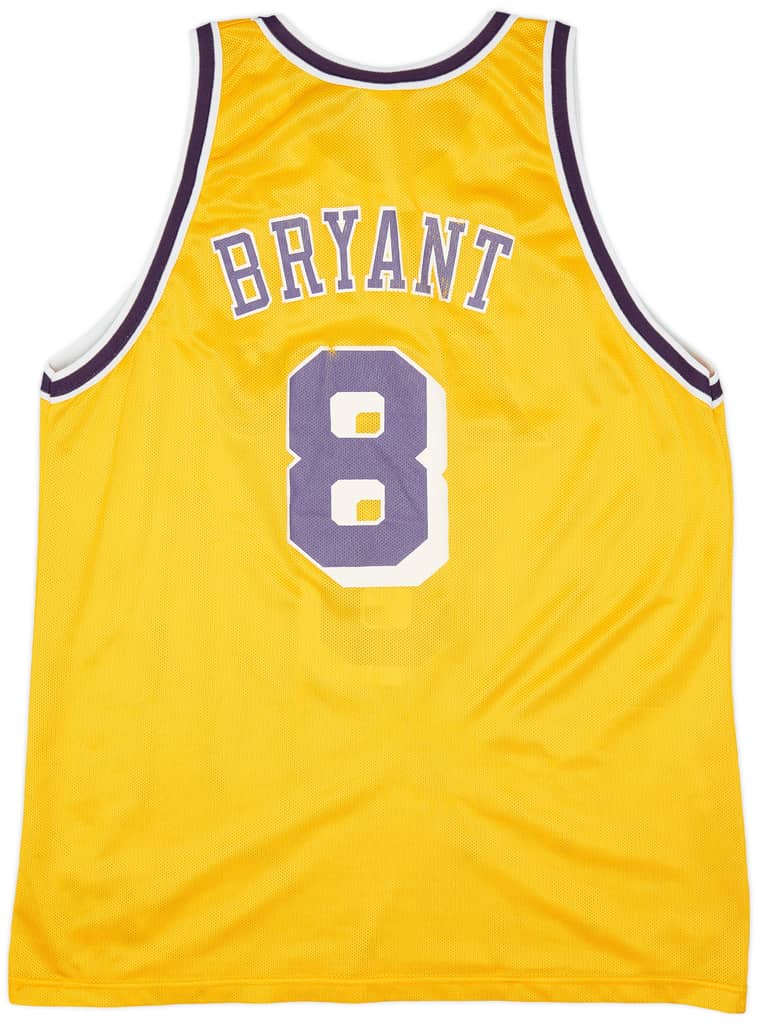 1996-99 LA Lakers Bryant #8 Champion Home Jersey (Very Good) XXL