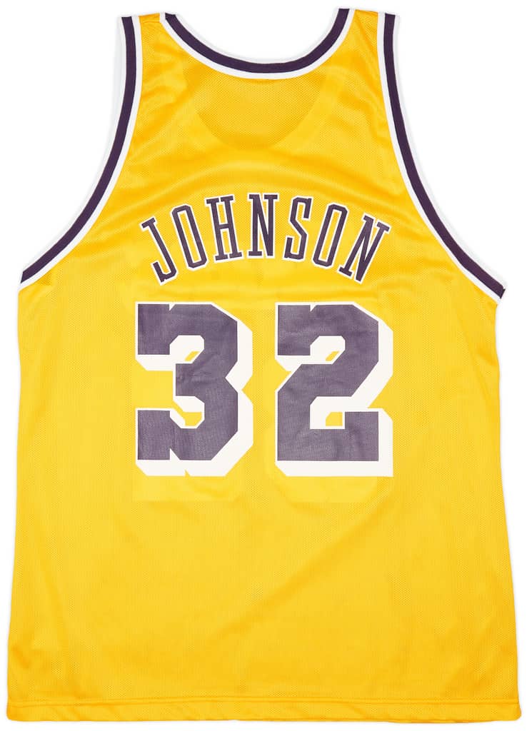 1996 LA Lakers Johnson #32 Champion Home Jersey (Excellent) XL