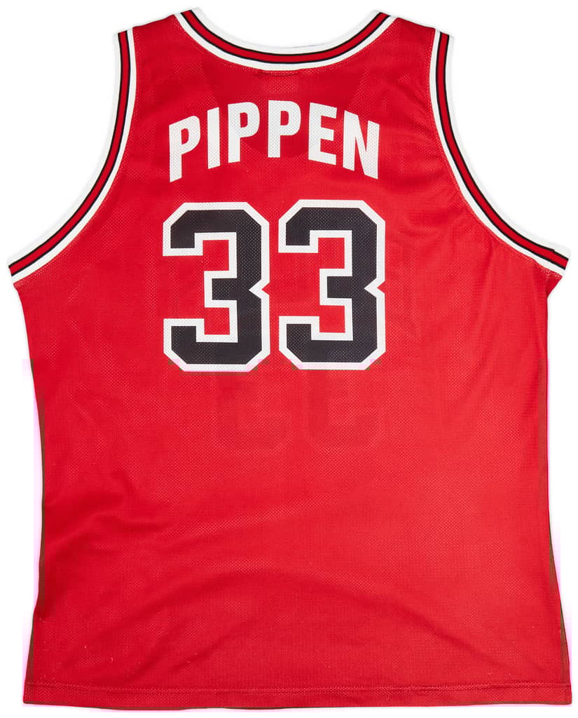 1991-98 Chicago Bulls Pippen #33 Champion Away Jersey (Very Good) XXL