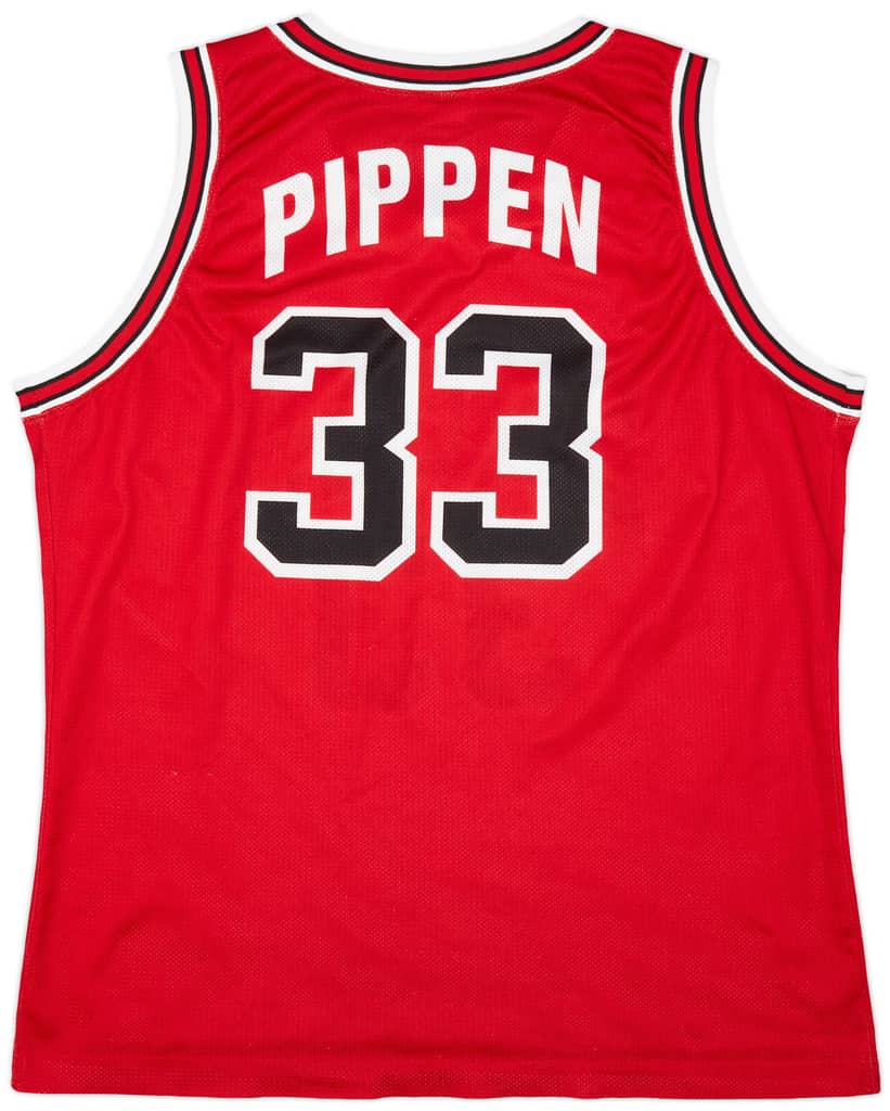 1991-98 Chicago Bulls Pippen #33 Champion Away Jersey (Excellent) XL