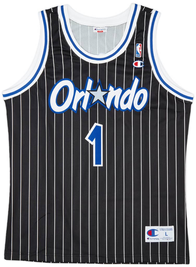 1993-94 Orlando Magic Hardaway #1 Champion Away Jersey (Excellent) L