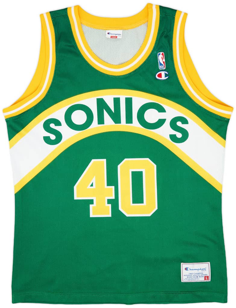 1991-95 Seattle SuperSonics Kemp #40 Champion Away Jersey (Excellent) L