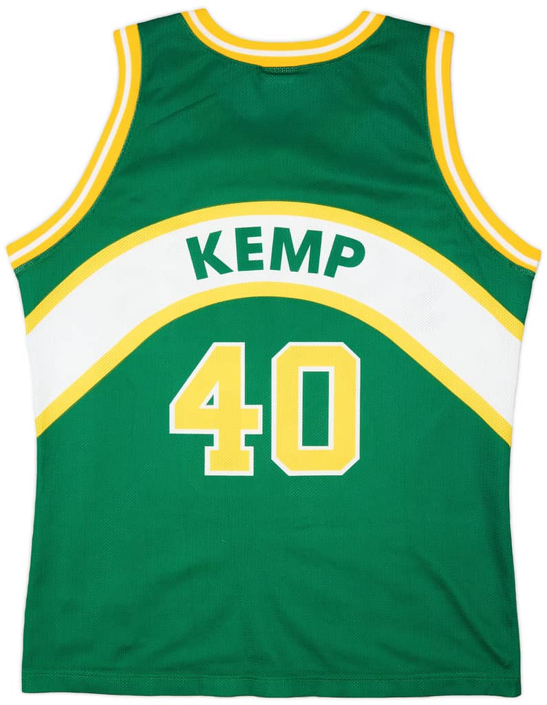 1991-95 Seattle SuperSonics Kemp #40 Champion Away Jersey (Excellent) L