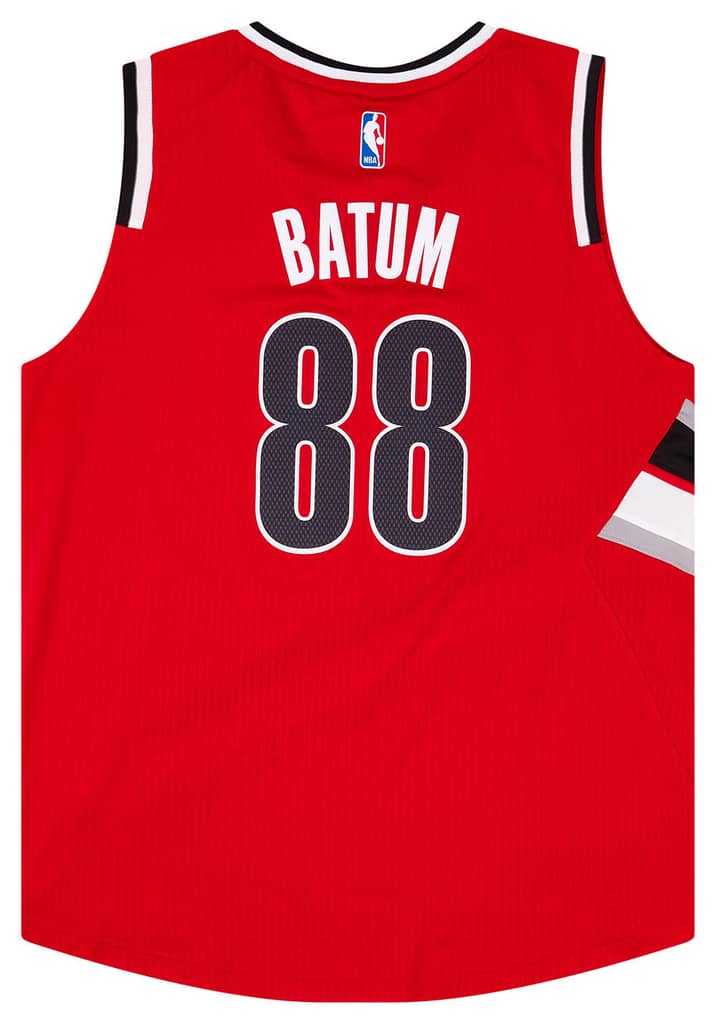2014-15 Portland Trail Blazers Batum #88 adidas Swingman Alternate Jersey (Excellent) L