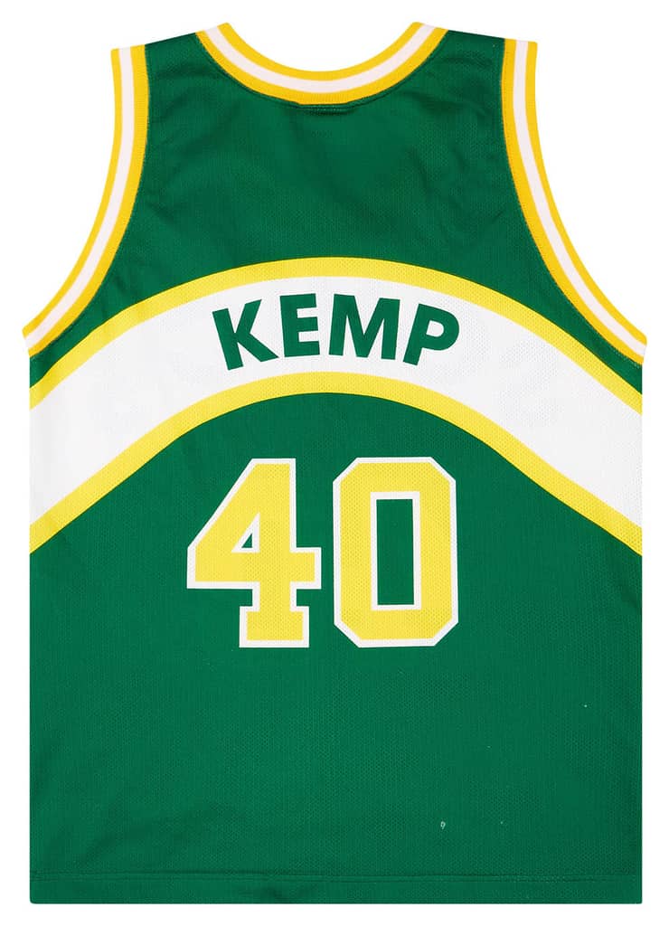 1991-95 Seattle SuperSonics Kemp #40 Champion Away Jersey (Very Good) XS