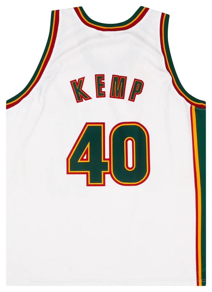 1995-97 Seattle SuperSonics Kemp #40 Champion Home Jersey (Very Good) XXL