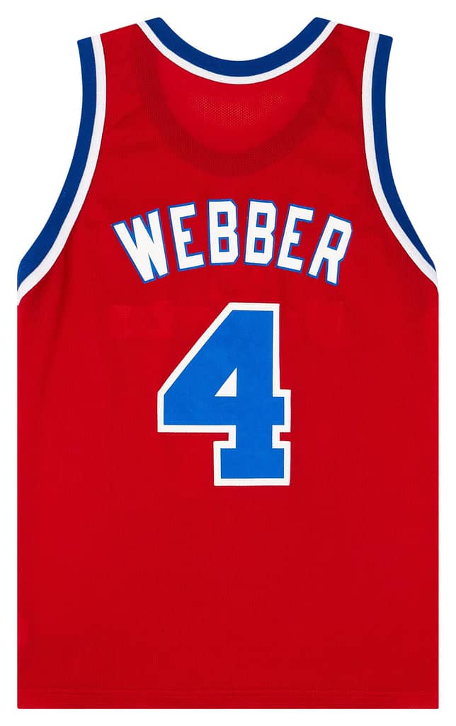 1995-97 Washington Bullets Webber #4 Champion Away Jersey (Excellent) M