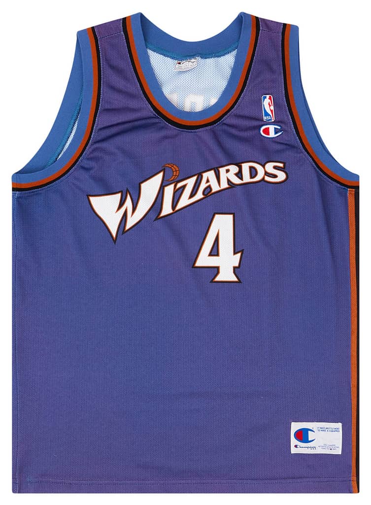 1997-98 Washington Wizards Webber #4 Champion Away Jersey (Very Good) L