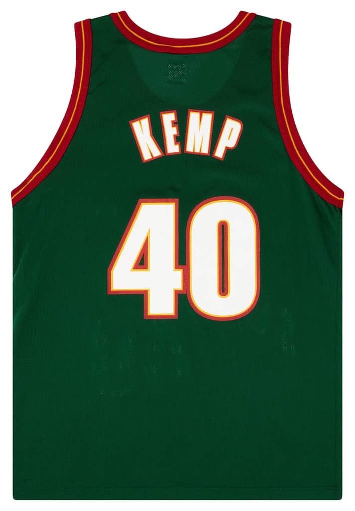 1995-97 Seattle SuperSonics Kemp #40 Champion Away Jersey (Good) L