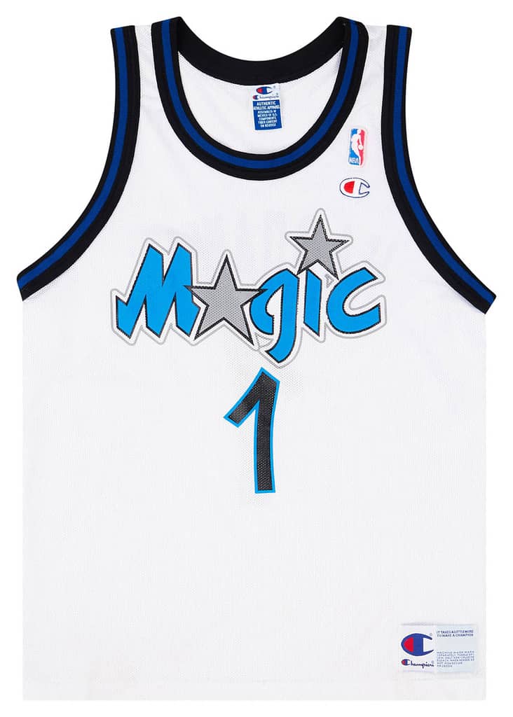 1995-98 Orlando Magic Hardaway #1 Champion Home Jersey (Very Good) M