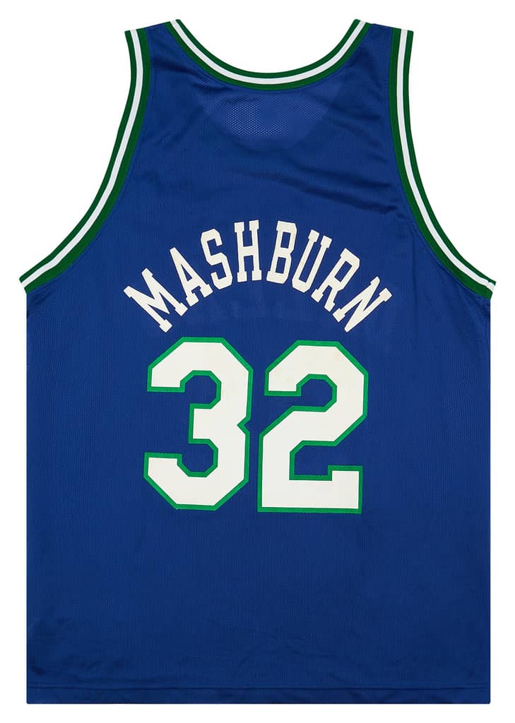 1993-95 Dallas Mavericks Mashburn #32 Champion Away Jersey (Very Good) L
