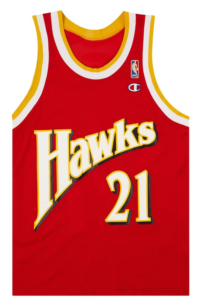 1992-94 Atlanta Hawks Wilkins #21 Champion Away Jersey (Excellent) S