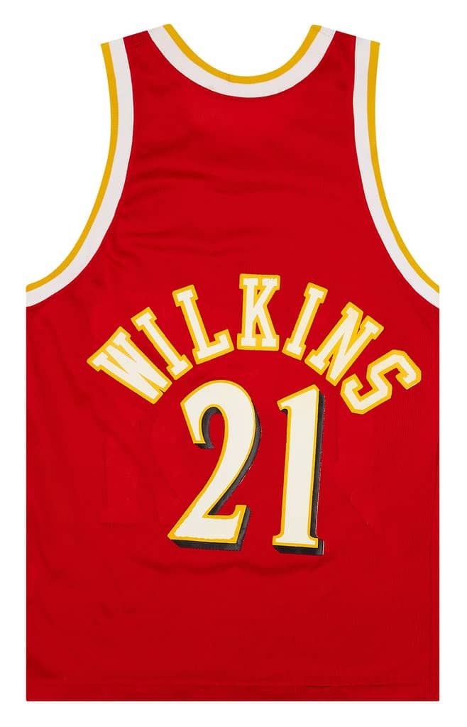 1992-94 Atlanta Hawks Wilkins #21 Champion Away Jersey (Excellent) S