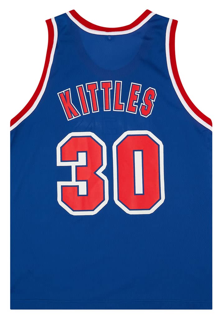 1996-97 New Jersey Nets Kittles #30 Champion Away Jersey (Excellent) XL