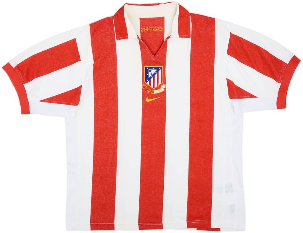 2003-04 Atletico Madrid Centenary Home Shirt - 8/10 - (L)