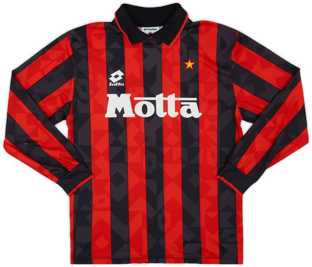 1993-94 AC Milan Home L/S Shirt - 6/10 - (M)