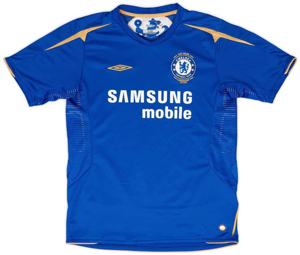 2005-06 Chelsea Centenary Home Shirt - 8/10 - (L.Boys)