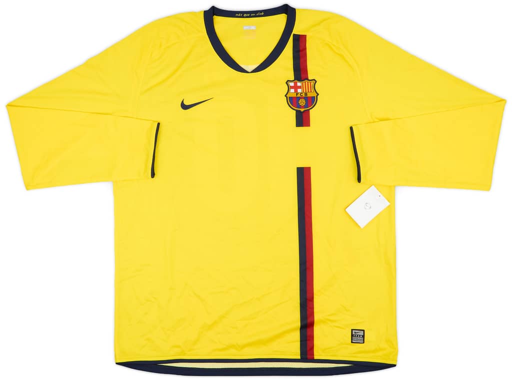 2008-10 Barcelona Player Issue Away L/S Shirt Messi #10 (XL)