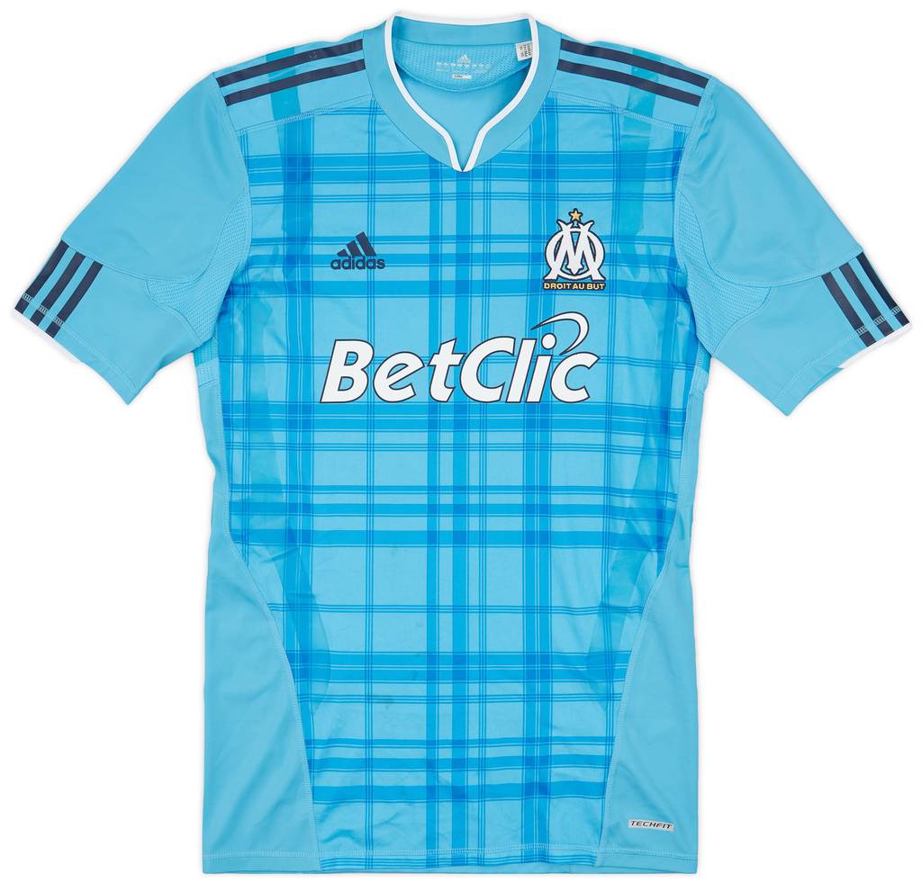 2010-11 Olympique Marseille Player Issue TechFit Away Shirt - 7/10 - (XL)