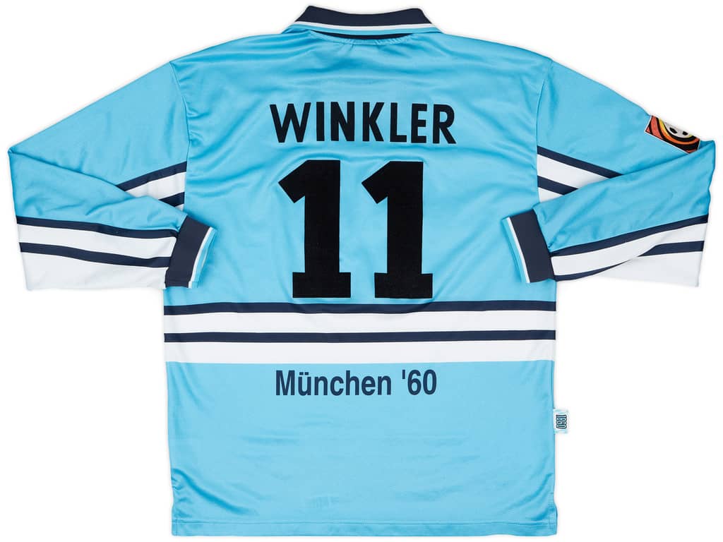 1997-98 1860 Munich Match Issue Home L/S Shirt Winkler #11