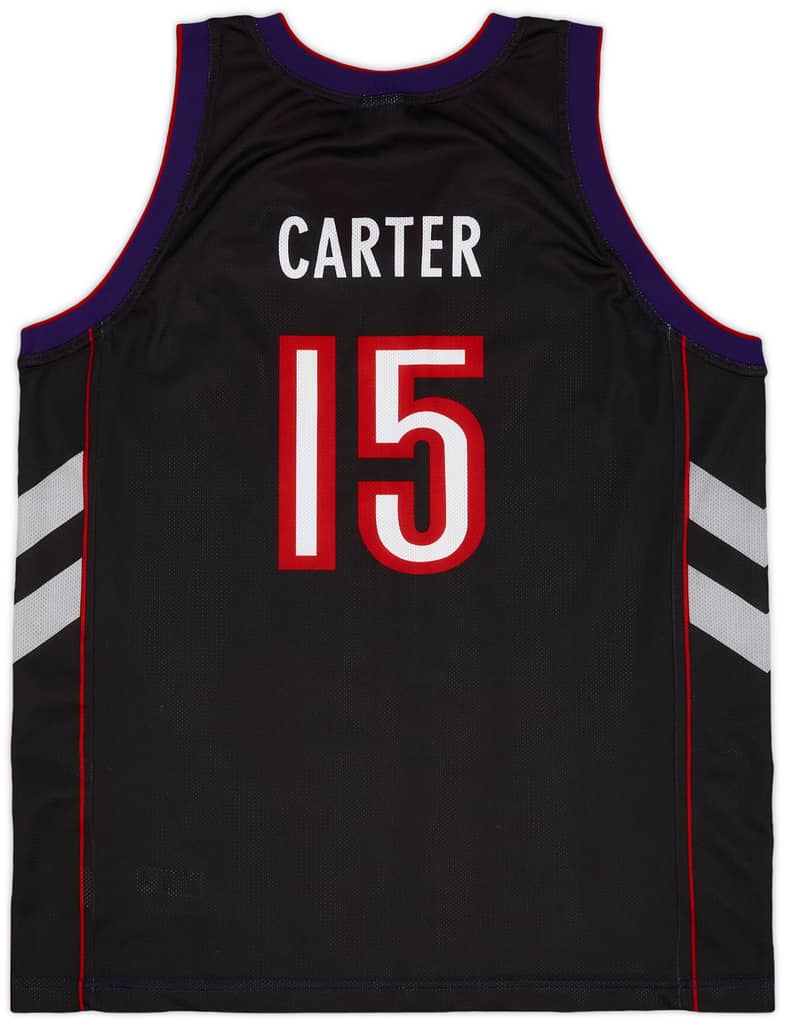 1999-03 Toronto Raptors Carter #15 Champion Away Jersey - 8/10 - (XL)