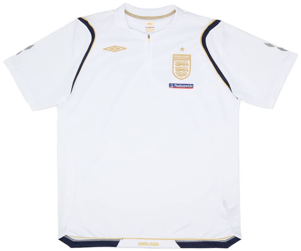 2006-07 England Umbro 1/4 Zip Training Shirt - 9/10 - (XL)