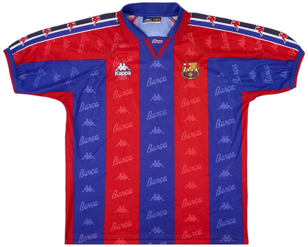 1995-97 Barcelona Home Shirt - 8/10 - (L)