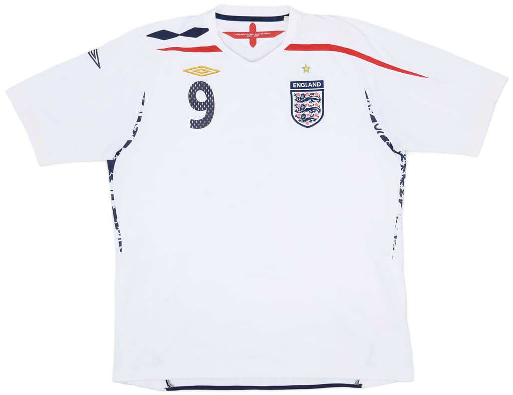 2007-09 England Home Shirt Rooney #9 - 7/10 - (XXL)