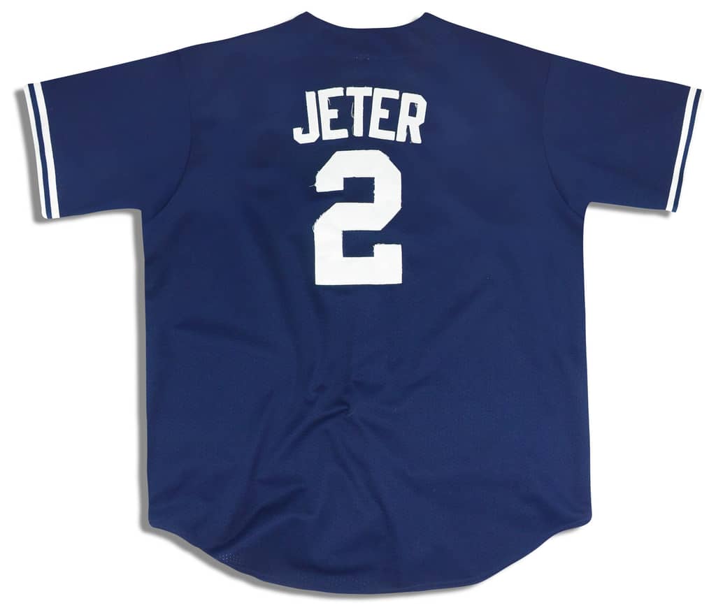 1990s New York Yankees Jeter #2 Majestic Jersey (Alternate) XXL