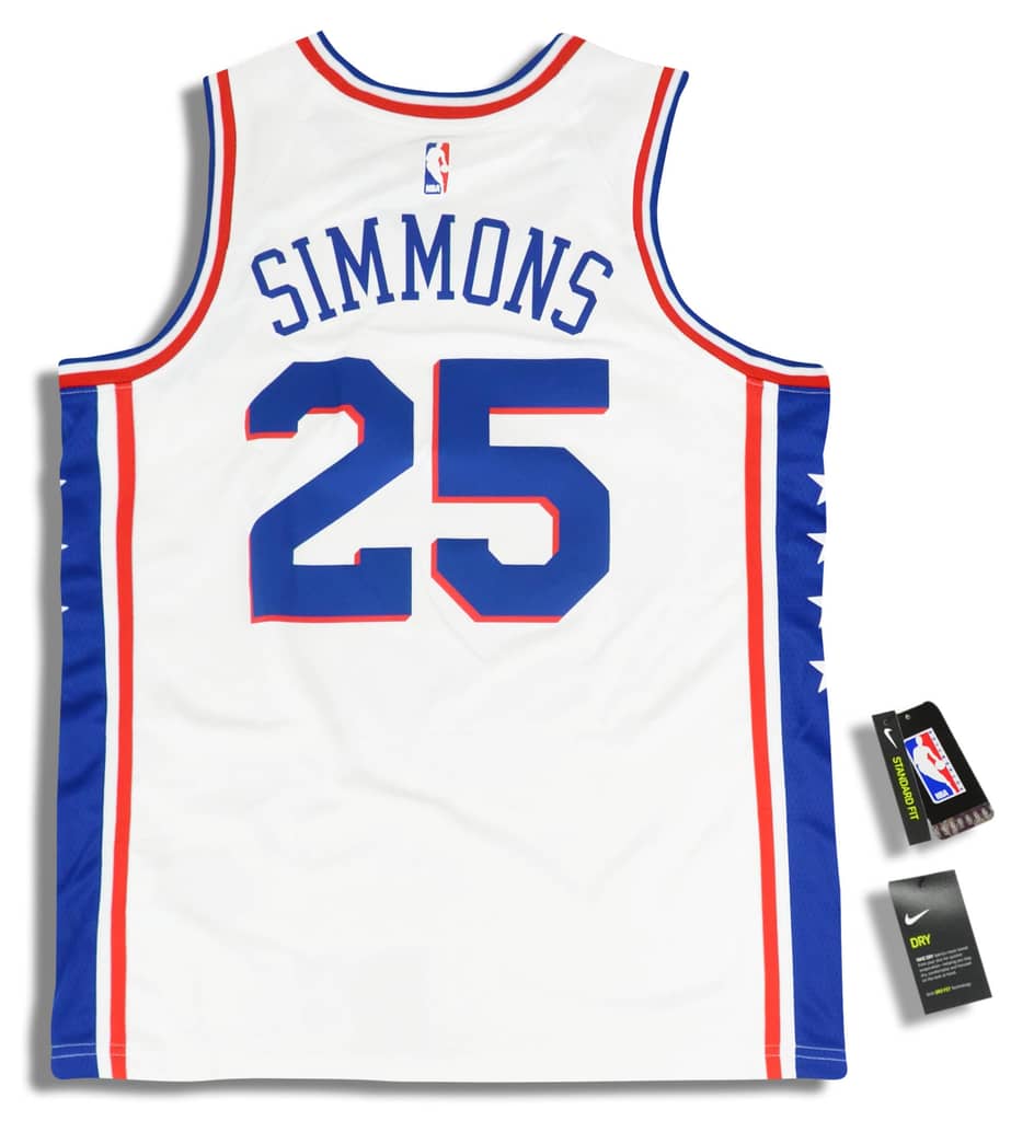 2018-19 Philadelphia 76ers Simmons #25 Nike Swingman Jersey (Home) L - W/Tags
