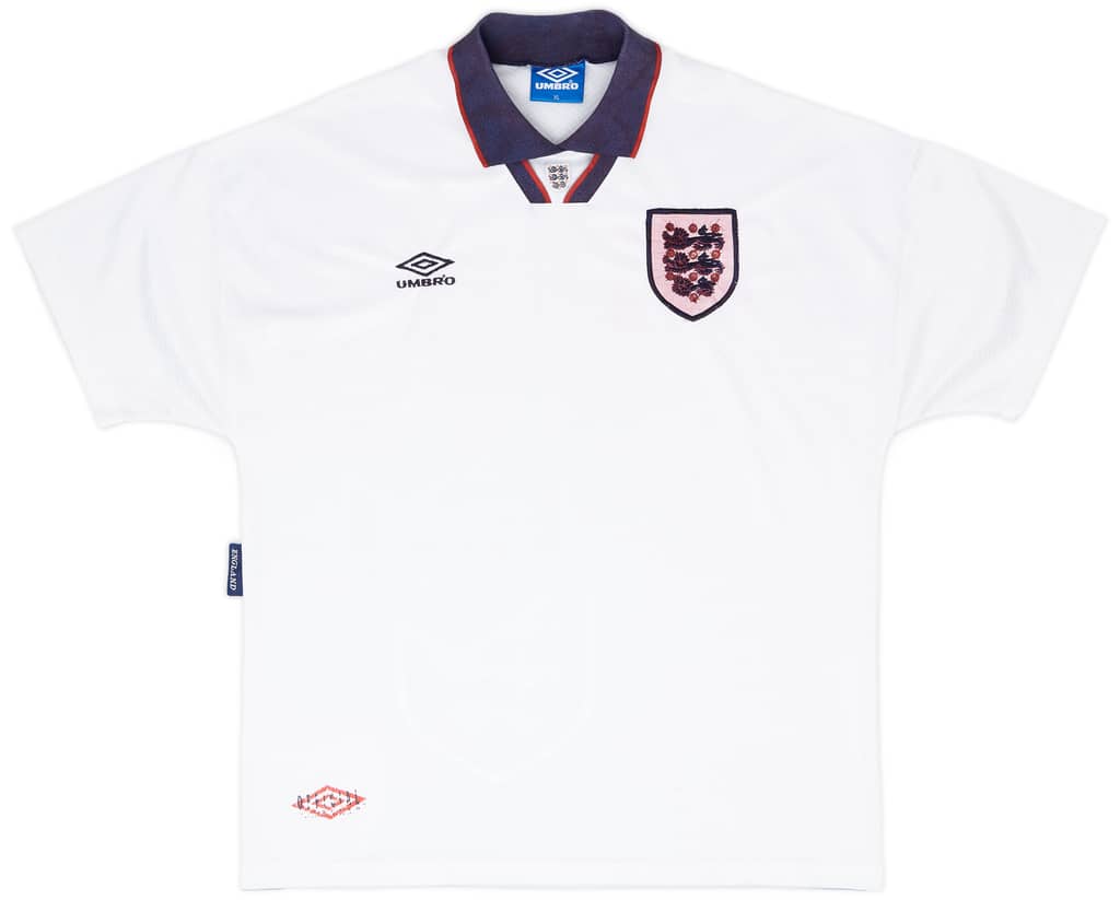 1993-95 England Home Shirt - 5/10 - (XL)