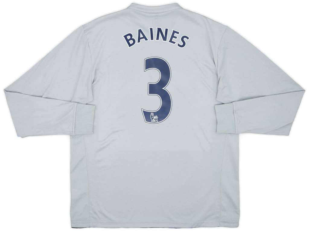 2011-12 Everton Third L/S Shirt Baines #3 - 9/10 - (L)