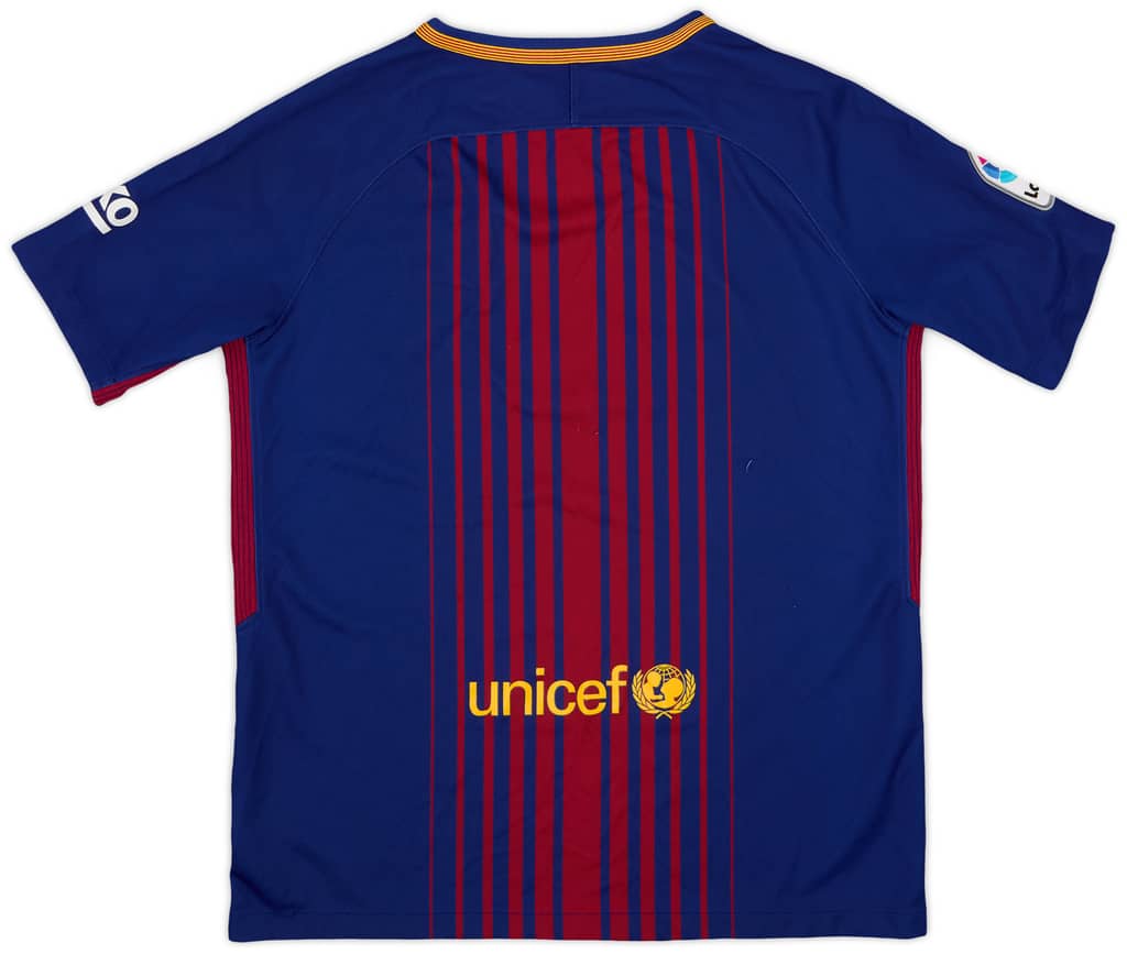 2017-18 Barcelona Home Shirt - 7/10 - (XL.Boys)