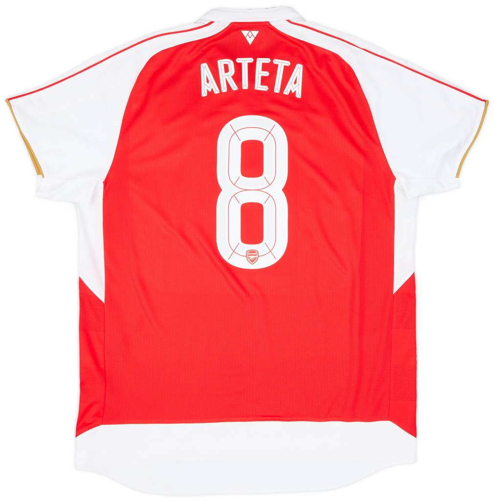 2015-16 Arsenal Home Shirt Arteta #8 - 6/10 - (S)