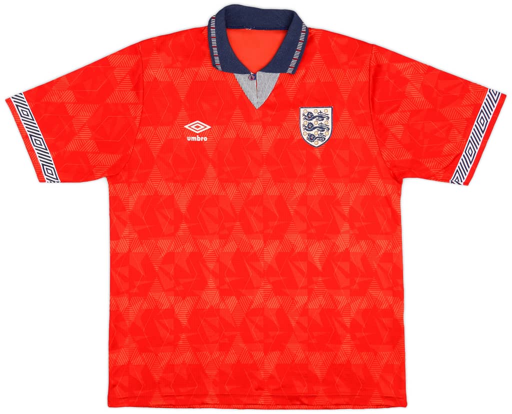 1990-93 England Away Shirt - 8/10 - (L)
