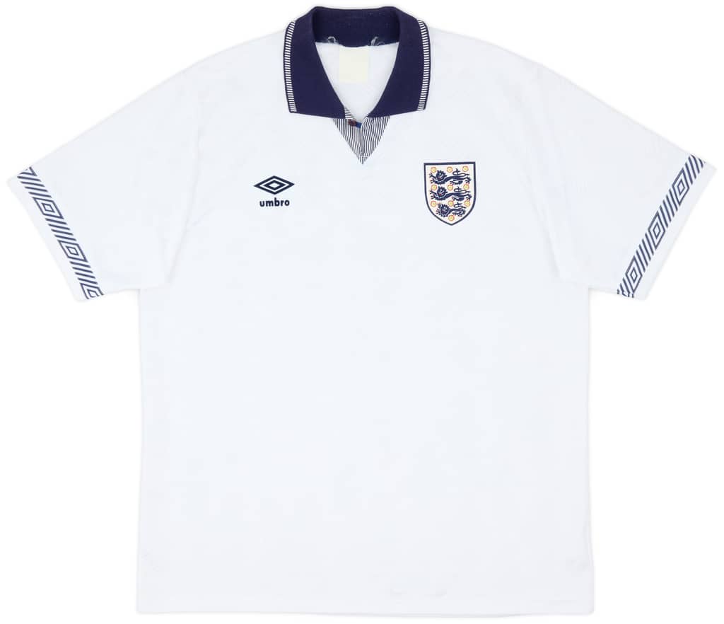 1990-92 England Home Shirt - 9/10 - (XL)