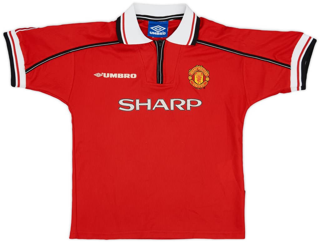 1998-00 Manchester United Home Shirt - 7/10 - (M.Boys)