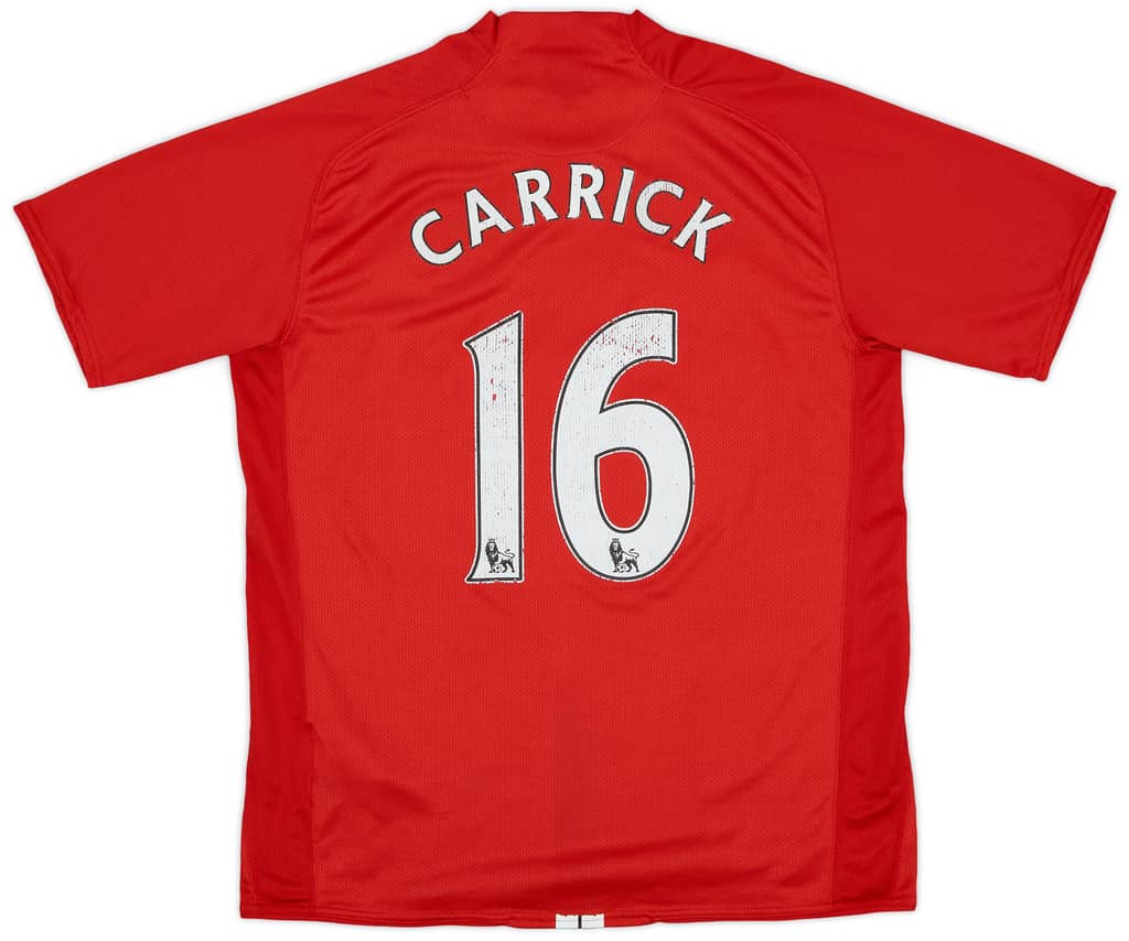 2007-09 Manchester United Home Shirt Carrick #16 - 5/10 - (L)