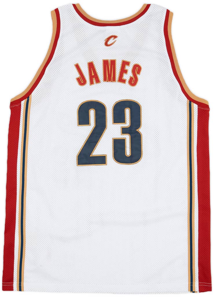 2003-10 Cleveland Cavaliers James #23 Champion Authentic Home Jersey - 5/10 - (XL)