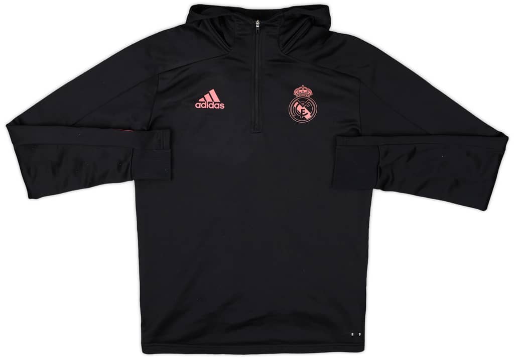 2021-22 Real Madrid adidas Hooded 1/4 Zip Drill Top - 8/10 - (XS)