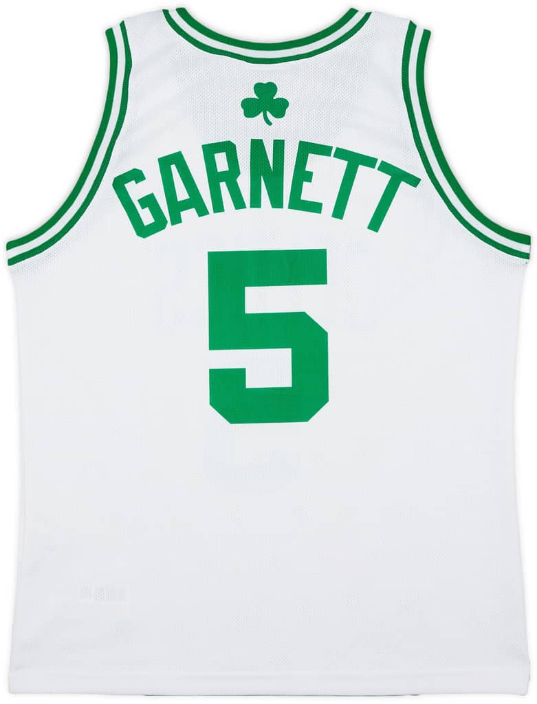 2007-10 Boston Celtics Garnett #5 Champion Home Jersey - 8/10 - (S)