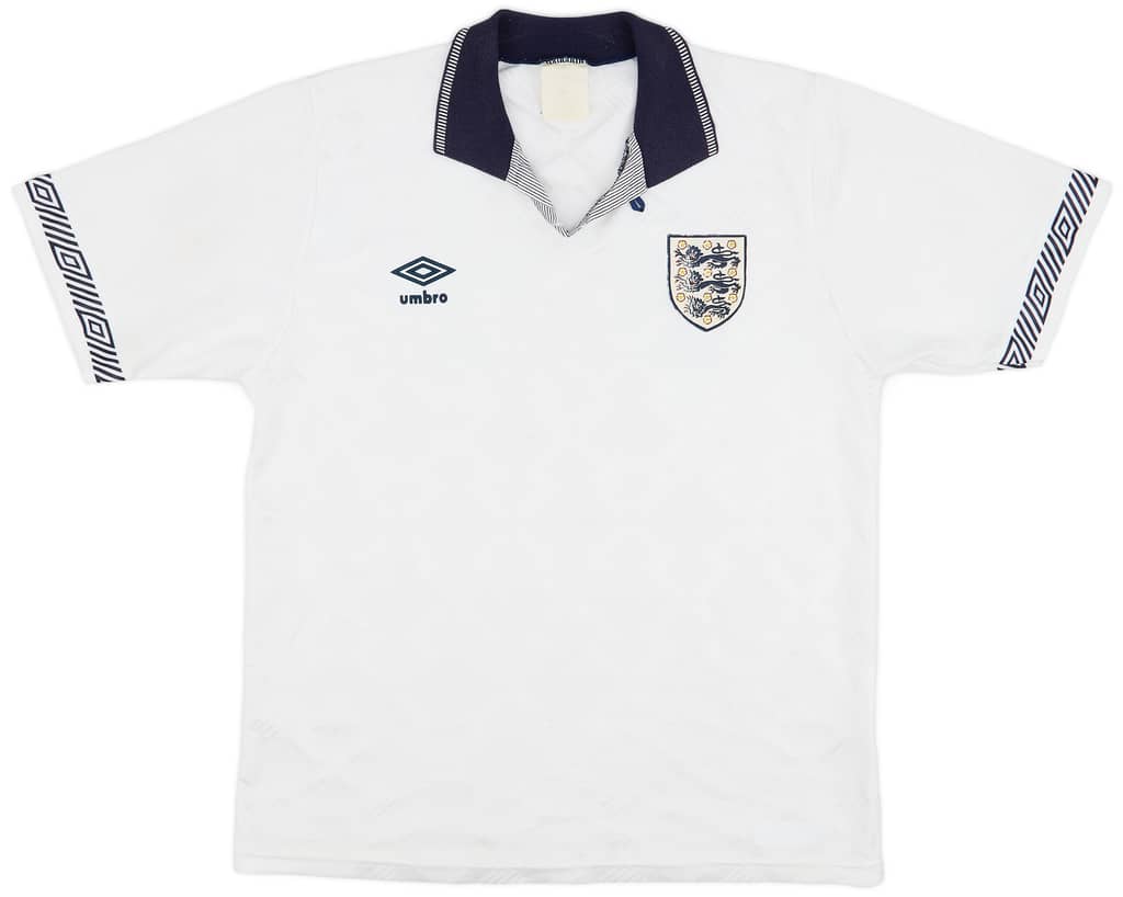 1990-92 England Home Shirt - 8/10 - (L)