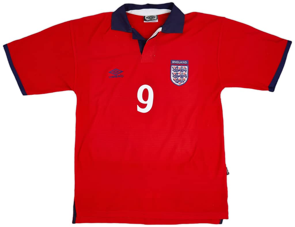 1999-01 England Away Shirt Shearer #9 - 6/10 - (XL)