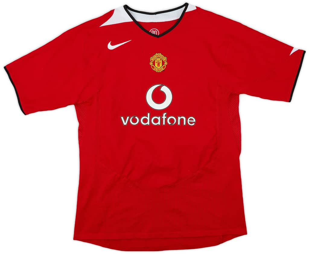 2004-06 Manchester United Home Shirt - 9/10 - (XL.Boys)